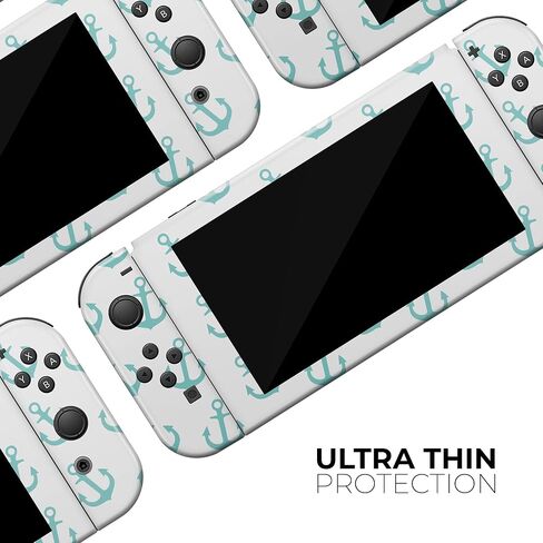 Design Skinz - Compatible with Nintendo DSi XL - Skin Decal Protective Scratch-Resistant Removable Vinyl Wrap Cover - Teal Micro Anchors in Saudi Arabia