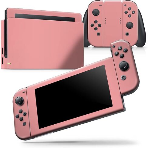 Design Skinz - متوافق مع Nintendo DSi XL - غطاء حماية من الفينيل مقاوم للخدش وقابل للإزالة - لون مرجاني فاتح بسيط in Saudi Arabia