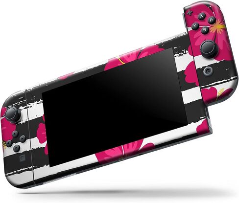 Design Skinz - Compatible with Nintendo DSi XL - Skin Decal Protective Scratch-Resistant Removable Vinyl Wrap Cover - Tropical Summer Hot Pink Floral v2 in Saudi Arabia
