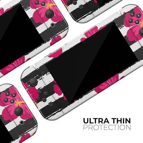 Design Skinz - Compatible with Nintendo DSi XL - Skin Decal Protective Scratch-Resistant Removable Vinyl Wrap Cover - Tropical Summer Hot Pink Floral v2 in Saudi Arabia