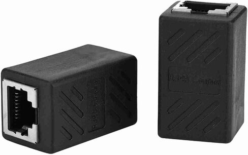 محول كابل إيثرنت CHICIRIS RJ45 لإعداد الشبكة بكفاءة، 2 قطعة موصل RJ45 أنثى إلى أنثى شبكة LAN للاتصال السريع in Kuwait