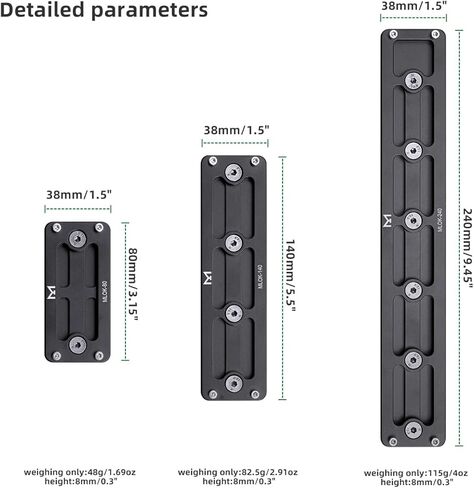 Arca Rail Mount, 3.15 inch Arca Swiss for Rifle Tripod Ballhead Quick Release Plate, Aluminum Arca Plate Compatiable RRS (5.15inch) in Saudi Arabia