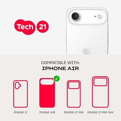 حافظة Tech21 EvoCheck لهاتف iPhone 17 Pro – سموكي/أسود | حافظة واقية رفيعة | الحماية من الصدمات | متوافق مع ماج سيف in Kuwait