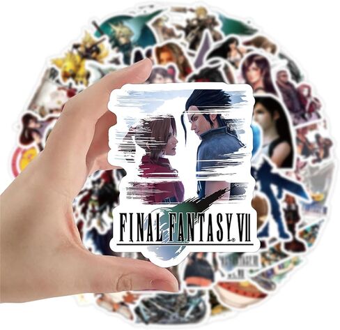 60 قطعة من ملصقات Final Fantasty للكمبيوتر المحمول، ملصقات ألعاب رائعة لزجاجة مياه مقاومة للماء لكأس التزلج وأمتعة الجيتار، ملصق جمالي رائع من الفينيل للأطفال والمراهقين (Final F) in Kuwait