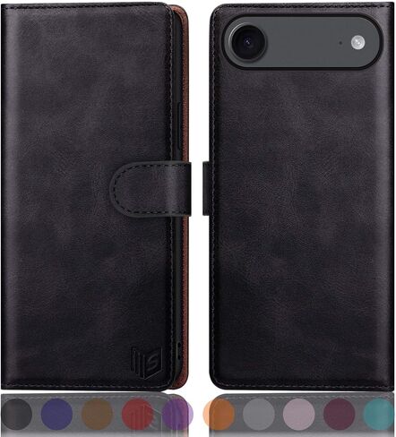 SUANPOT Compatible with iPhone Air 6.5" Wallet case with RFID Blocking Credit Card Holder,Flip Book PU Leather Protective Cover Women Men for Apple iPhone 17 Air Phone case Light Brown in Saudi Arabia