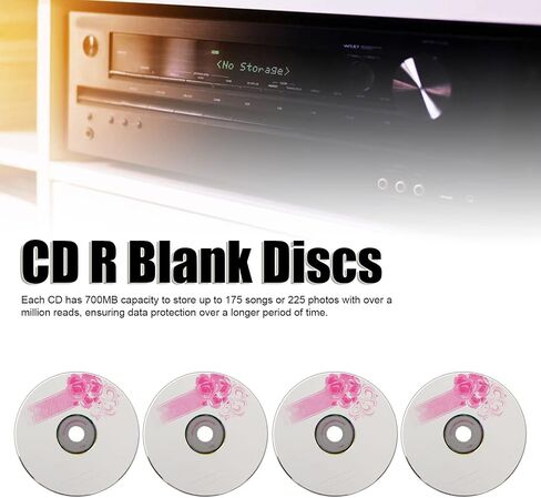 Yoidesu CD R Blank Discs, 52X 730MB Recordable Discs for Data and Music, with Protective Case, Recordable Media Blank CDs for Video Camera, 175 Songs 225 Photos (10PCS) in Saudi Arabia