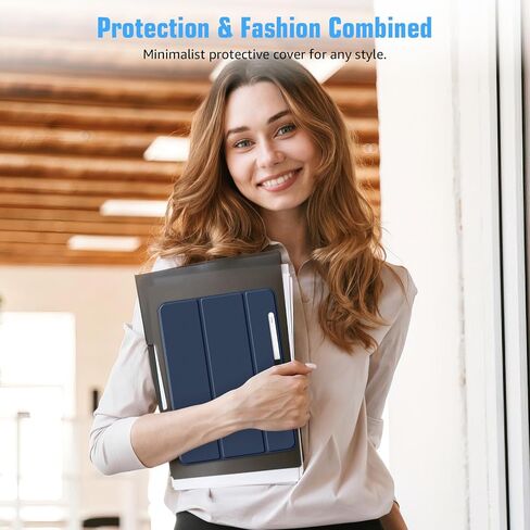 Clear Case for iPad (A16) 11th Generation 11 Inch (2025),iPad 10th Generation 10.9 Inch (2022).Stand Cover with Hard Translucent Back, Support Touch lD, Auto Wake/Sleep,Stylus Holder-Navy in Saudi Arabia