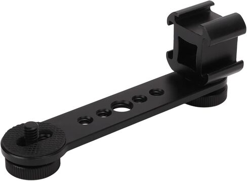 CHICIRIS Secure Aluminium Alloy Triple Cold Shoe Mount Adapter Detachable for Microphone LED Light Mount Practical for Photography (Dark Gray) in Saudi Arabia