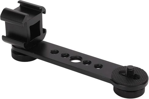 CHICIRIS Secure Aluminium Alloy Triple Cold Shoe Mount Adapter Detachable for Microphone LED Light Mount Practical for Photography (Dark Gray) in Saudi Arabia