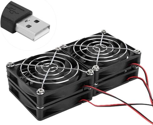 نظام مروحة تبريد موجه USB SUNGOOYUE، 4 عبوات، تعمل بقوة 5 فولت، 2.8 × 2.8 × 0.6 بوصة، مادة ABS، متوافقة مع RTAC5300 R7900 R8000، لتحسين أداء الشبكة in Kuwait