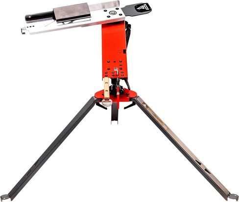 قاذف الطين من Ferus Outdoors - قاذف الطين الرياضي القابل للطي XT210 - قاذف الحمام - قاذف السكيت والفخاخ، أحمر ورمادي، متضمنة حقيبة حمل in Saudi Arabia