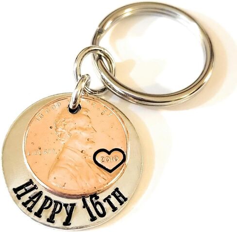 عيد ميلاد سعيد السادس عشر لسائق جديد يبلغ من العمر 16 عامًا مع سلسلة مفاتيح عملة Lucky Penny لعام 2007 in Kuwait