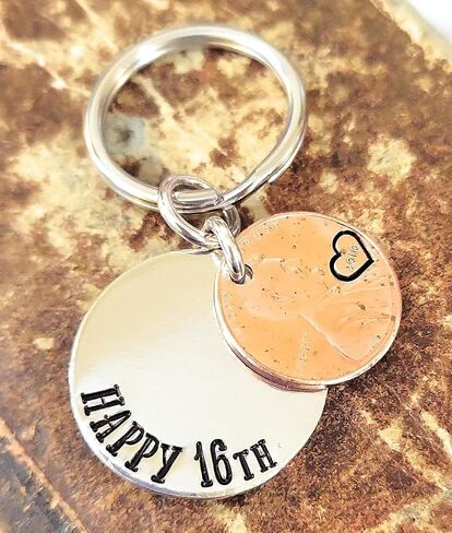 عيد ميلاد سعيد السادس عشر لسائق جديد يبلغ من العمر 16 عامًا مع سلسلة مفاتيح عملة Lucky Penny لعام 2007 in Kuwait