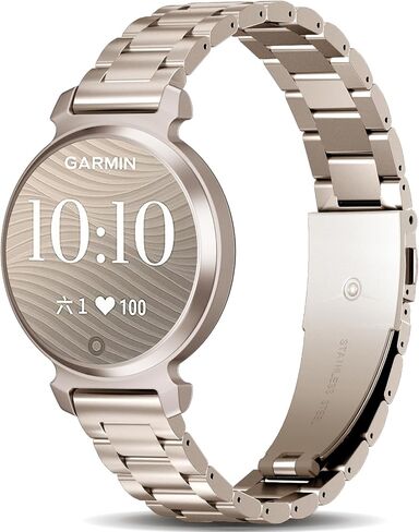سوار ساعة معدني متوافق مع Garmin Lily 2 Active/Lily 2 للنساء، سوار بديل من الفولاذ المقاوم للصدأ بسلسلة أنيقة مقاس 14 ملم قابل للتعديل لملحقات الساعة الذكية Lily 2/2 Active in Saudi Arabia