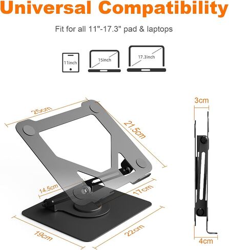 GRIFEMA Laptop Stand for Desk, 360 Swivel Adjustable Height Laptop Stand in Kuwait