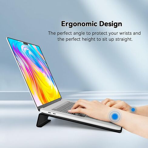 MOSISO Laptop Stand for Desk, Acrylic Matte Computer Stand, Ergonomic Keyboard Riser Kickstand with Mouse Pad for Collaborative Work, Compatible with up to 16 inch Laptops, Royal Blue in Saudi Arabia