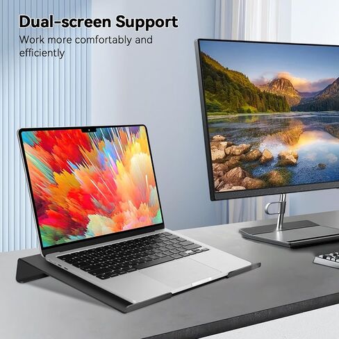 MOSISO Laptop Stand for Desk, Acrylic Matte Computer Stand, Ergonomic Keyboard Riser Kickstand with Mouse Pad for Collaborative Work, Compatible with up to 16 inch Laptops, Royal Blue in Saudi Arabia