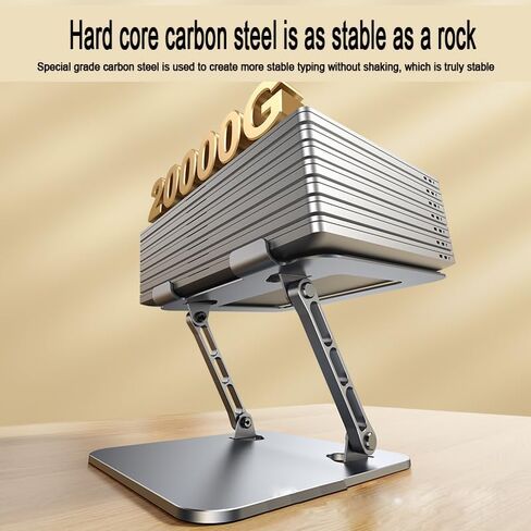 Adjustable Laptop Stand，Laptop Stand with 360 Rotating Base，Ergonomic Notebook Stand, Foldable Portable Notebook Stand Suitable for laptops/Tablets. in Saudi Arabia
