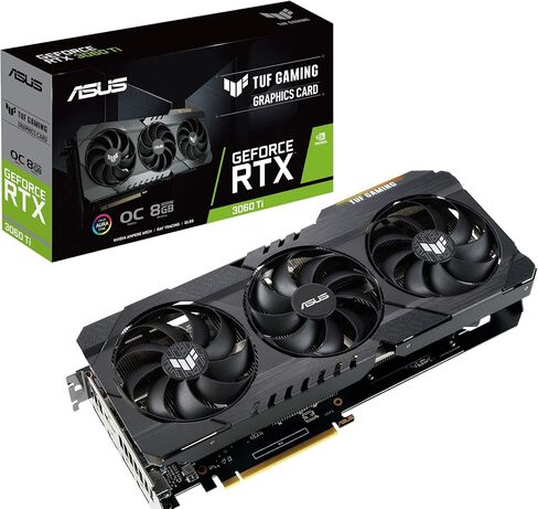 ASUS TUF Gaming NVIDIA GeForce RTX 3060 Ti OC Edition Graphics Card (PCIe 4.0, 8GB GDDR6, HDMI 2.1 , DisplayPort 1.4a, Dual Ball Fan Bearings, Military-Grade Certification, GPU Tweak II), Black in Saudi Arabia