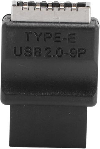 plplaaoo 9PIN Male to Type E Female Adapter PVC Compact 9PIN to Type E Converter for PC Cases with No Type E Port on Motherboard USB 2.0 Transfer Speeds up to 480Mbps in Saudi Arabia