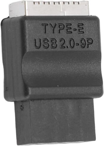 plplaaoo 9PIN Male to Type E Female Adapter PVC Compact 9PIN to Type E Converter for PC Cases with No Type E Port on Motherboard USB 2.0 Transfer Speeds up to 480Mbps in Saudi Arabia