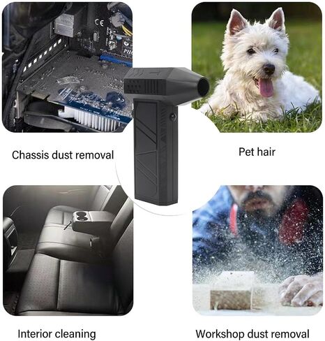 Compressed Air Duster, Jet Dry Blower 130000RPM Brushless Motor Electric Air Duster Portable Efficient Cleaning Hand Blower Jet Fan Air Duster Air Blower Gun for Outdoor Car Home in Saudi Arabia
