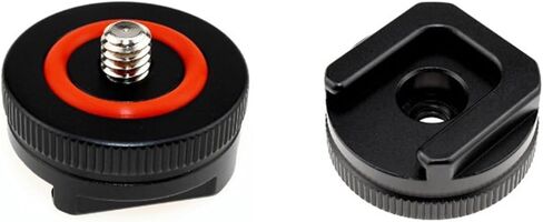 محول تركيب الحذاء البارد الساخن مع برغي تثبيت 1/4 بوصة لمعدات قفص الكاميرا DSLR وضوء وامض الفيديو ولوحة الإصدار السريع ملحقات جهاز الكاميرا DSLR in Saudi Arabia
