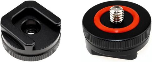 محول تركيب الحذاء البارد الساخن مع برغي تثبيت 1/4 بوصة لمعدات قفص الكاميرا DSLR وضوء وامض الفيديو ولوحة الإصدار السريع ملحقات جهاز الكاميرا DSLR in Saudi Arabia