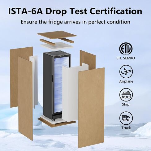 6 Cu.Ft Commercial Refrigerators, Display Fridge with Double-Tempered Glass Door, Beverage Cooler for Bar, Office, Restaurant, Outdoor Beverage Refrigerator with Locking, Key & LED in Saudi Arabia
