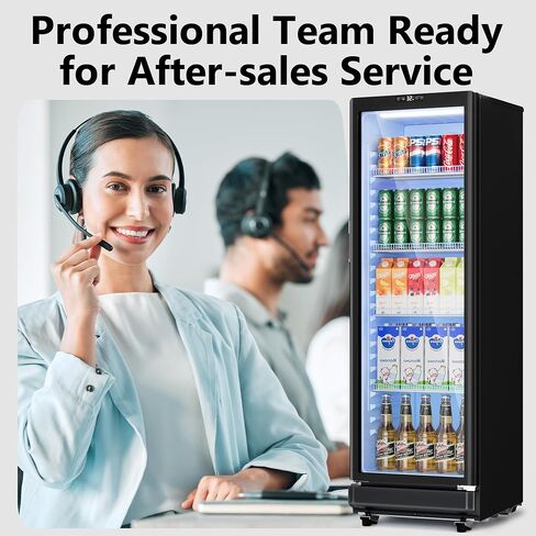 6 Cu.Ft Commercial Refrigerators, Display Fridge with Double-Tempered Glass Door, Beverage Cooler for Bar, Office, Restaurant, Outdoor Beverage Refrigerator with Locking, Key & LED in Saudi Arabia