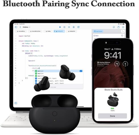 حافظة شحن بديلة من Jinstyles متوافقة مع Studio Buds & Studio Buds+: حافظة شاحن مع زر إقران بلوتوث، بطارية 660 مللي أمبير في الساعة، غير متضمنة سماعات الأذن in Kuwait