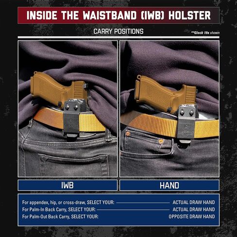 حافظة Clip & Carry IWB Kydex لقاذفة الفلفل غير القاتلة BYRNA LE/XL - داخل حزام الخصر - الاحتفاظ بالنقر المسموع - صناعة أمريكية مخضرمة in Kuwait