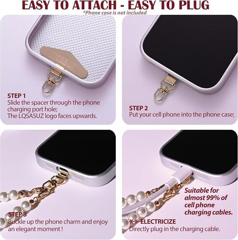2025 New Phone Charm Detachable Anti Theft Cellphone Lanyard Wrist for Women Girls Hands-Free Phone Wrist Strap in Saudi Arabia