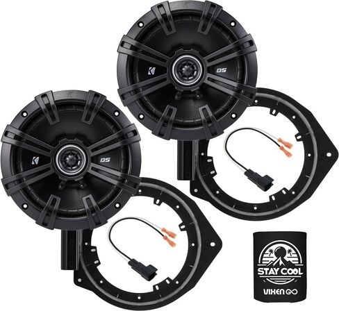 KICKER Speakers 6.5 inch for Chevrolet Malibu 2013-2024 Upgrade Kit - Pair of DS Series with Adapters and Harness, Coaxial 6 1/2 Car Audio Front Door Speaker for Chevy DSC6504, 43DSC6504 in Saudi Arabia