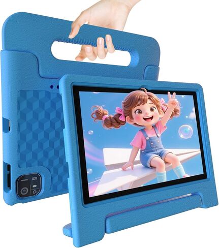 2025 Latest 10.1 inch Kids Tablet Android 15 Tablets for Kids with EVA Protective Case 8GB RAM 64GB Storage Toddler Tablet, Parental Controls, 12-hr Battery, WiFi, GPS, Pink in Saudi Arabia