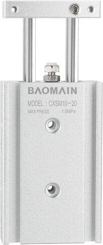 Baomain Compact Aluminum Air Cylinder CXSM 25 X 150 Guide Rod Plate Double Rod Guided Pneumatic Slide Bearing Cushioned in Kuwait