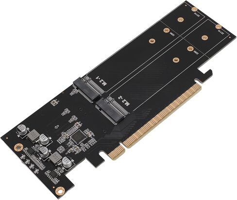 Drfeify Quad M.2 NVMe PCIe 4.0 X16 محول بطاقة SSD عالية السرعة 4 منافذ للكمبيوتر 10، محول PCIe .0 X16، مناسب للكمبيوتر الشخصي in Kuwait