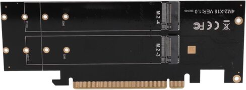 Drfeify Quad M.2 NVMe PCIe 4.0 X16 محول بطاقة SSD عالية السرعة 4 منافذ للكمبيوتر 10، محول PCIe .0 X16، مناسب للكمبيوتر الشخصي in Kuwait