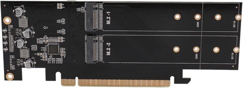 Drfeify Quad M.2 NVMe PCIe 4.0 X16 محول بطاقة SSD عالية السرعة 4 منافذ للكمبيوتر 10، محول PCIe .0 X16، مناسب للكمبيوتر الشخصي in Kuwait