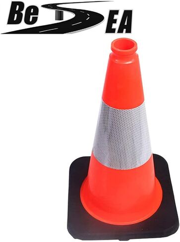 (8 حزمة) BESEA 28 "بوصة سلامة مرور المخاريط Orange Road STARES CONSE CONEE CONE مستقرة هيكليا لمراقبة حركة المرور في مكان عام in Saudi Arabia