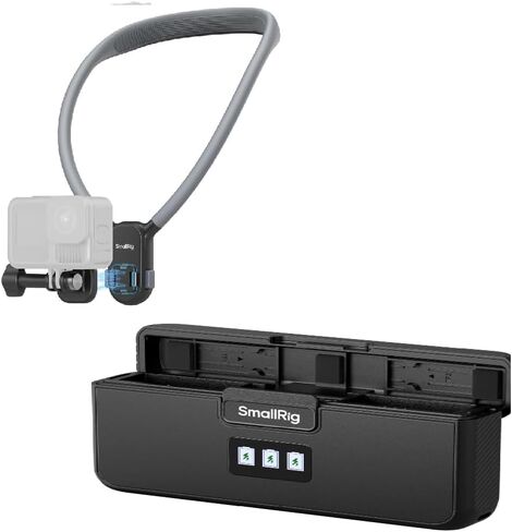 SMALLRIG Magnetic Neck Mount for Action Camera and Battery Charger for Gopro Hero 12/11/10/9 in Saudi Arabia