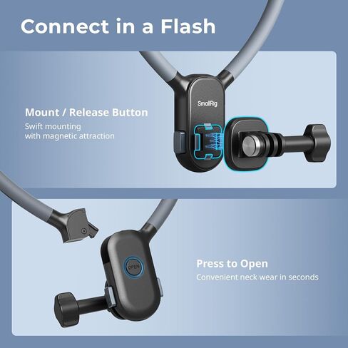 SMALLRIG Magnetic Neck Mount for Action Camera and Battery Charger for Gopro Hero 12/11/10/9 in Saudi Arabia