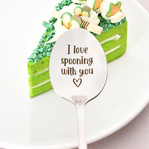 Foldable Spoon and Fork Set with Cases I Love Forking Sponning You Travel Cutlery Set Couple Anniversary Birthday Gifts for Husband Wife Travel Picnic Outdoors Camping Forks and Spoons Kit 2 PCS in Saudi Arabia