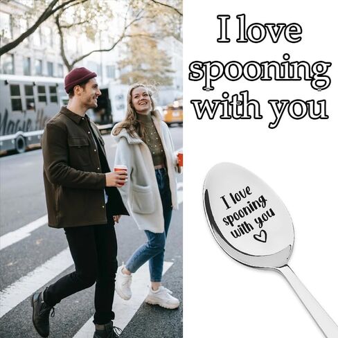 Foldable Spoon and Fork Set with Cases I Love Forking Sponning You Travel Cutlery Set Couple Anniversary Birthday Gifts for Husband Wife Travel Picnic Outdoors Camping Forks and Spoons Kit 2 PCS in Saudi Arabia