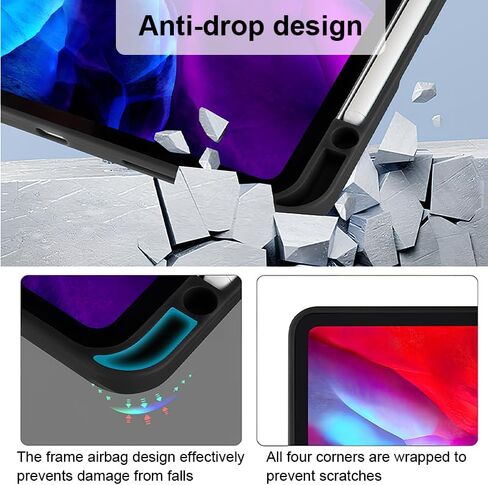 حافظة لجهاز iPad (A16) الجيل الحادي عشر 11 بوصة 2025، حافظة لجهاز iPad الجيل العاشر 10.9 بوصة 2022، مع حامل أقلام، غطاء واقٍ نحيف مع ظهر ناعم من مادة TPU، تنبيه/غفو تلقائي، أزرق داكن in Saudi Arabia