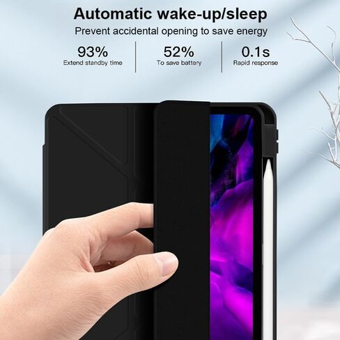 حافظة لجهاز iPad (A16) الجيل الحادي عشر 11 بوصة 2025، حافظة لجهاز iPad الجيل العاشر 10.9 بوصة 2022، مع حامل أقلام، غطاء واقٍ نحيف مع ظهر ناعم من مادة TPU، تنبيه/غفو تلقائي، أزرق داكن in Saudi Arabia