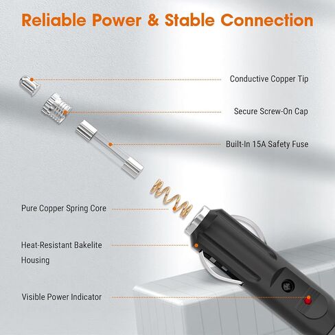 كابل طاقة Starlink Mini 3 في 1 DC من Mayspare USB C/12-24 فولت قابس ولاعة سجائر/تيار مستمر إلى مقبس برميل 18AWG، كابل بديل لكابل Starlink Mini Power 10FT/ 3M مقاوم للماء لتمديد الشحن in Saudi Arabia
