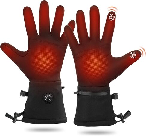 Heated Glove Liners for Men Women - Rechargeable Battery Electric Heated Gloves with Touchscreen - Thin Gloves for Hiking Running Cycling Riding in Saudi Arabia