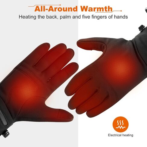 Heated Glove Liners for Men Women - Rechargeable Battery Electric Heated Gloves with Touchscreen - Thin Gloves for Hiking Running Cycling Riding in Saudi Arabia