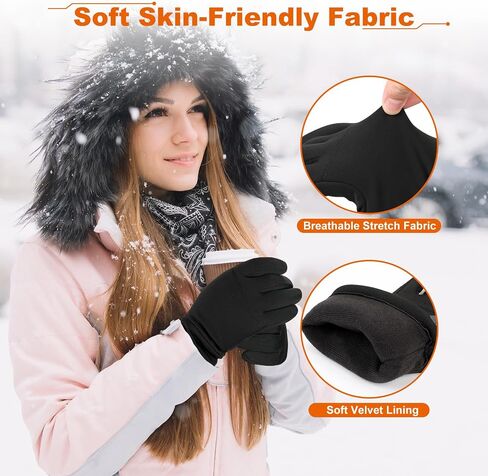 Heated Glove Liners for Men Women - Rechargeable Battery Electric Heated Gloves with Touchscreen - Thin Gloves for Hiking Running Cycling Riding in Saudi Arabia